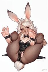 ai_generated anthro breast_squish breasts bunny_ears bunny_girl eyebrows eyelashes eyes female female_focus fur furry hair humanoid legs lips mammal mammal_humanoid mature mature_female oc original original_character rabbit rabbit_ears rabbit_girl rabbit_humanoid rabbit_tail short_tail solo tan_fur