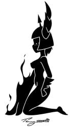 1girls black_and_white disney lord_dominator silhouette solo timmy22222001 wander_over_yonder