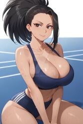 ai_generated aibrothers ass big_breasts breasts curvy_female momo_yaoyorozu my_hero_academia thick_thighs