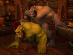 3d anal anal_sex animated bara gay loop male male_only muscles no_sound orc rohanhunt uncensored video warcraft