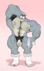 animal_crossing anthro anthro_only armpit_hair armpits balls bara bear big_balls big_muscles big_pecs big_penis big_testicles big_thighs black_nose blush curt_(animal_crossing) dirtyyeen facial_hair flaccid grey_fur hairy hairy_armpits hairy_arms hairy_balls hairy_chest hairy_legs hairy_male happy_trail huge_balls huge_muscles huge_pecs huge_penis huge_testicles huge_thighs hyper hyper_muscles male male_only mammal manly mezcal muscles muscular muscular_arms muscular_legs muscular_male muscular_thighs naked nintendo nipples nude one_eye_closed pecs penis pink_background pink_nipples plain_background plantigrade pubes pubic_hair shoegaze. simple_background socks solo sweat sweaty sweaty_armpits sweaty_balls sweaty_thighs testicles thick_thighs thighs ursine