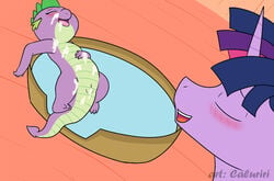 after_sex barb_(mlp) basket blush caluriri cub cum cum_on_body cum_on_face dragon equine female friendship_is_magic mammal my_little_pony pussy rule_63 smooth_skin spike_(mlp) twilight_sparkle_(mlp)