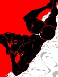 bara beefy_demon_acc bubble_butt demon ethan_(beefy_demon_acc) gay male muscular muscular_male round_ass small_underwear thong thong_only
