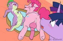 after_sex animal_genitalia animal_penis balls basket blush caluriri cum cum_in_ass cum_inside cum_on_body cum_on_face equine_penis friendship_is_magic horsecock my_little_pony penis pinkie_pie_(mlp) pussy smooth_skin spike_(mlp) twilight_sparkle_(mlp)