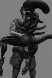 1boy 1boy1girl 1girls alien alien/human alien_(franchise) alien_girl ass breasts cum duo feet female_xenomorph feral_penetrated human interspecies male nihilophant penis romantic_couple sex xenomorph