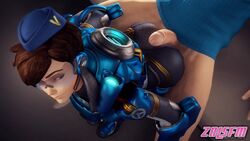 3d animated ass bent_over beret brown_hair bubble_butt buttjob cadet_oxton chronal_accelerator curvy dat_ass female garrison_cap goggles male no_sound overwatch penis short_hair source_filmmaker straight tracer uniform voluptuous video wide_hips zalsfm