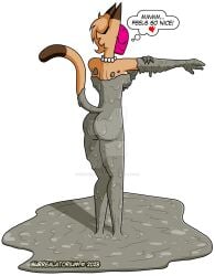ass female female_only furry mud muddy oc original original_character sideboob solo surrealatorium tagme