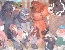 absurd_res after_anal after_sex animal_genitalia animal_penis anthro ass baileyx balls barn big_dom_small_sub big_penis blush bodily_fluids clothing cum cum_covered cum_drip cum_in_ass cum_inside cum_on_balls cum_on_butt cum_on_ground cum_on_penis detailed_background domestic_cat dominant dominant_male drinking dripping equid equine equine_genitalia equine_penis erection excessive_cum excessive_genital_fluids feet felid feline felis flaccid flustered genital_fluids genitals grin group group_sex guinness hand_on_shoulder harness hat headgear headwear hi_res hindpaw holding_penis horse huge_filesize humanoid_genitalia humanoid_penis leaking_precum leather leather_harness licking looking_at_another looking_pleasured lying male male/male mammal messy muscular muscular_male on_back oral orgy paws penetration penile penis penis_lick precum precum_drip precum_on_penis precum_string raised_paw seductive sex size_difference small_penis smaller_penetrated smile smirk spots spread_legs spreading stable submissive submissive_male sweat sweatdrop sweater tongue tongue_out topwear
