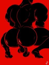 anus ass_focus back back_view balls ballsack bara beefy_demon_acc big_ass broly_culo demon ethan_(beefy_demon_acc) gay muscular muscular_male squating
