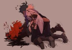 anal anal_sex anal_sex clothed_sex diluc_(genshin_impact) doggy_style gay genshin_impact kaeya_(genshin_impact) yaoi