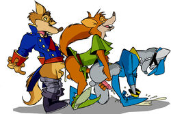 3boys anal anthro crossover disney don_karnage furry gay male male_only multiple_males robin_hood_(character) robin_hood_(disney) sly_cooper sly_cooper_(series) smooth_fur tagme talespin yaoi