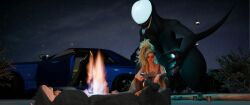 2girls 3d big_breasts breasts female fry_ps gemma_(monster_hunter_wilds) monster monster_girl pussy scp-745 scp_foundation