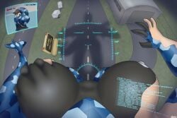 3:2 aircraft aircraft_humanoid airplane anthro big_breasts biped black_body breast_expansion breast_grab breast_growth breasts camera_hud camo_body confusion detailed_background diethyl expansion female female_pov first_person_view gender_transformation growth hand_on_breast heads_up_display hi_res holding_breast human human_to_anthro identity_death living_aircraft living_machine living_vehicle machine macro macro_anthro macro_female male mammal metallic_body mid_transformation mind_control mtf_transformation nude shadow solo species_transformation tail text transformation vehicle wings
