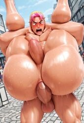 2boys ai ai_generated anal anal_sex bara big_nipples dizdoodz_(style) ducka-98_(style) erect_nipples gay gay_domination gay_sex goneagain male male_only rokudenashi_(style)