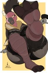 3_toes absurd_res anthro bone bra claws clothing feet female foot_fetish foot_focus footwear generation_5_pokemon hair hi_res idel looking_at_viewer mandibuzz nintendo nylon_stockings pokemon pokemon_(species) solo tamsin_(dracothedragonite) toe_claws toes translucent translucent_clothing underwear