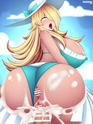 1boy 1girls anus ass breasts censored curvy female female_focus hourglass_figure huge_ass huge_breasts lumarianne20 male penis pussy sex solo_focus vaginal_penetration voluptuous wide_hips