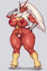 ahe_gao ai_assisted ai_generated big_ass big_breasts big_nipples bird blaziken feathers female furry huge_ass huge_breasts huge_thighs pokemon posing randomaifun seductive sexy thick_thighs wide_hips