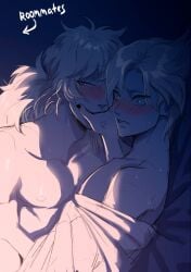2boys busted gay rook_hunt ryuichirouart twisted_wonderland vil_schoenheit