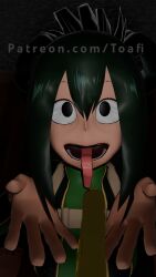 anime blender blender_eevee drinking_pee golden_shower my_hero_academia peeing peeing_in_mouth toafi tsuyu_asui