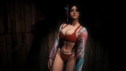 3d animated bouncing_breasts female_torso large_breasts mai_shiranui mai_shiranui_(street_fighter_6) street_fighter street_fighter_6 tagme video virt-a-mate virtamate
