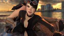 3d barbara_gordon batgirl batgirl_(arkham_knight) batman:_arkham_knight batman_(series) blender blue_eyes boots breasts captured catwoman catwoman_(arkham) catwoman_(arkham_knight) cleavage closeup crawling dc dc_comics domination female femdom goggles green_eyes grinning held_down holding irritated leather pale_skin pantless pinned premlandio reflection restrained selina_kyle skin_tight smirk solo source_filmmaker superhero vagina yuri