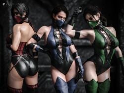 3d 3girls ada_wong artedenian big_ass big_breasts big_thighs breasts bust busty capcom claire_redfield cosplay curvaceous curvy curvy_figure female hips huge_ass huge_breasts jade_(mortal_kombat)_(cosplay) jill_valentine kitana_(cosplay) large_ass large_breasts light-skinned_female light_skin mature mature_female midway mileena_(cosplay) mortal_kombat netherrealm_studios resident_evil resident_evil_2 resident_evil_3 resident_evil_4 slim_waist thick thick_hips thick_legs thick_thighs thighs voluptuous waist wide_hips