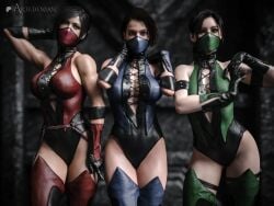 3d 3girls ada_wong artedenian big_ass big_breasts big_thighs breasts bust busty capcom claire_redfield cosplay curvaceous curvy curvy_figure female hips huge_ass huge_breasts jade_(mortal_kombat)_(cosplay) jill_valentine kitana_(cosplay) large_ass large_breasts light-skinned_female light_skin mature mature_female midway mileena_(cosplay) mortal_kombat netherrealm_studios resident_evil resident_evil_2 resident_evil_3 resident_evil_4 slim_waist thick thick_hips thick_legs thick_thighs thighs voluptuous waist wide_hips