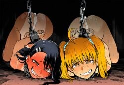 2girls after_sex ahemaru_(style) ai_generated chains hayase_nagatoro please_don't_bully_me,_nagatoro yoshi_(nagatoro)