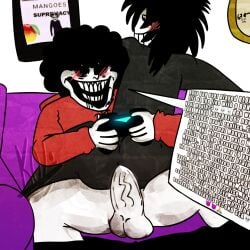 2020s 2025 2boys 2d 2d_(artwork) 2d_artwork anal anal_penetration anal_sex ass balls ballsack big_penis black_hair blush blush_lines blushing bob_(kolossos) bottomless clock controller copypasta couch couch_sex drool drooling duo duo_focus emoji english english_text fanon_couple gay gay_sex holding_controller holding_object hoodie huge_cock kolossos_(artist) kurt_(kolossos) male male/male male_only male_penetrating male_penetrating_male meme meme_reference naked naked_male nude nude_male partially_clothed partners penis picture_frame picture_on_wall playing_videogame riding riding_penis selfship selfshipping shitpost sigma_male smile text text_box text_bubble textured trollface trollge uncensored uncensored_penis vein veiny veiny_penis wall_of_text watermark yaoi yumeshipping
