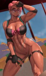 athletic_female fluffydus muscular_female tagme yuna_(fluffydus)