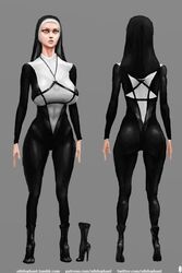 female full-length_portrait full_length model_sheet nihilophant nun solo standing