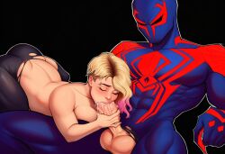 abs ai_generated aipixelporn blowjob gwen_stacy marvel marvel_comics oral_sex self_upload spider-man:_across_the_spider-verse spider-man:_into_the_spider-verse spider-man_(series) spider-man_2099