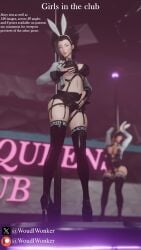3d 4k asian_female black_hair blacked bunny_ears bunny_girl crossover dancing dark_hair embarrassed gloves heels high_heels highres image_set light-skinned_female momo_yaoyorozu my_hero_academia netorare queen_of_spades spy_x_family stripper_pole woudlwonker819 yaoyorozu_momo yor_briar yor_forger