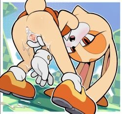 1girls 2020s 2025 after_anal after_sex animal_ears anthro anthro_female anthro_only anthro_solo anus ass blush bodily_fluids bodily_fluids_in_ass border brown_eyes brown_nose bunguy bunny bunny_girl clothed clothing cotton_tail countershade_face countershade_torso countershading cream_the_rabbit cub cum cum_in_ass cum_inside cum_on_body cum_on_floor cum_on_leg cum_on_legs cum_on_lower_body digital_drawing_(artwork) digital_media_(artwork) dipstick_ears dress eyelashes female female_cub female_only floppy_ears fur furry furry_female furry_only gaturo genitals girly girly_girl gloves half-closed_eyes handwear lagomorph leporid long_ears looking_at_viewer looking_back looking_back_at_viewer mammal mobian_(species) multicolored_ears multicolored_face multicolored_skin narrowed_eyes no_panties no_underwear open_mouth orange_clothing orange_dress orange_skin outdoors outside presenting presenting_pussy pussy rabbit rabbit_ears rabbit_girl rabbit_tail rear_view scut_tail sega shoes short_tail socks solo solo_anthro solo_female sonic_(series) sonic_the_hedgehog_(series) spread_pussy spreading spreading_pussy tail tan_body tan_fur tan_skin two_tone_ears url video_games white_border white_clothing white_countershading white_gloves white_handwear white_skin white_socks young young_anthro young_female