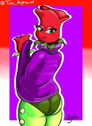 1girls anthro anthrofied ass breasts breasts female flora_fauna plant plant_girl plant_humanoid plantie plants_vs._zombies plants_vs_zombies popcap_games pussy rose_(pvz)