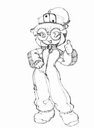 /ctt/ animated artist_request black_and_white breast_expansion breasts console-tan expansion female gijinka goggles hair_bun humanization humanized long_hair mario_(series) mario_kart_world nintendo nintendo_switch_2 racing_suit switch_2-tan tagme wardrobe_malfunction