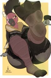 2025 3_toes absurd_res anthro anus barefoot beak bone bra claws clothing dirty dirty_feet feet female foot_fetish foot_focus footwear generation_5_pokemon hair hi_res humanoid_hands idel looking_at_viewer mandibuzz nintendo nylon_stockings pokemon pokemon_(species) pussy shoes_removed signature simple_background smelly smelly_feet soles solo tamsin_(dracothedragonite) thick_thighs toe_claws toes translucent translucent_clothing underwear vulva