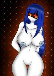 arms_behind_back big_breasts big_nipples darkxmoza_off doll_(murder_drones) murder_drones wide_hips