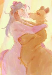 american_opossum anthro big_breasts bodily_fluids breasts desamistesae_fafratarello_flumendo_styx duo eyewear female glasses hi_res kissing mammal marsupial nipple_piercing nipples nunalette_salems piercing saliva slightly_chubby smashmat steam sweat thick_thighs tongue tongue_out