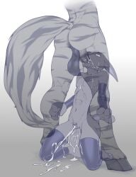 2boys balls big_balls blowjob cage caged caged_cock chastity chastity_cage chastity_device cock_cage cum cumming cumming_from_giving_oral cumming_in_chastity deepthroat ejaculation face_fucking fellatio flat_chastity_cage furry gay gay_male hands-free handsfree_ejaculation horsecock large_balls latex male monochrome nipples oral orgasm_denial oversized_balls penis penis_cage tagme tail v-sarg yaoi