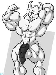 1boy 2d abs anthro anthro_male anthro_only asriel_dreemurr balls bara biceps big_balls big_muscles big_penis black_eyes black_penis boss_monster caprine flexing flxing fur furry furry_male furry_only goat god_of_hyperdeath horn humanoid humanoid_male humanoid_only male male_only mammal mammal_humanoid muscular muscular_male navel nipples nude pecs penis pose pubes smile solo stx70 undertale undertale_(series) vein video_games white_fur