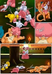 3_fingers 3_toes abs absurd_res after_sex anthro anus ash's_charizard ass bat_wings bernardol22 big_breasts blue_nipples blue_vulva bodily_fluids breast_squish breasts breasts_frottage brown_eyes brown_hair butt_grab charizard claws comic cum cum_in_vagina cum_inside cunnilingus curly_hair dialogue eye_contact eyelashes fat_arms feet female fingers fire flaming_tail generation_1_pokemon generation_3_pokemon genital_fluids grass green_anus group group_sex hair hand_on_butt hi_res hug huge_breasts hugging_another hugging_from_behind inviting_to_sex landscape latias latias_(m05) legendary_pokemon long_neck long_tail long_wings looking_at_another looking_pleasured male membrane_(anatomy) membranous_wings motion_lines nintendo nipple_fetish nipple_play nipple_suck nipples on_swing onomatopoeia open_mouth oral orange_body orange_hair orgy plant pokemon pokemon_(species) rear_view red_body red_hair sex short_legs short_tail sitting_on_another sky sleeping sleeping_on_ground smile sound_effects squish sucking sunset swing swinging tail text tired toe_claws toes tongue tongue_out tree vaginal_penetration vowelless vowelless_sound_effect white_body wings yellow_body zzz