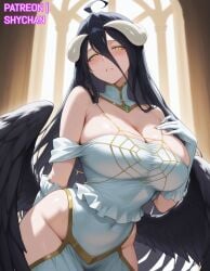 1female 1girls 2025 ahe_gao ai_generated albedo_(overlord) areolae ass bangs bare_legs big_breasts black_hair blush blush blush_lines breasts breasts cleavage curvy curvy_body curvy_female curvy_figure demon_girl feathered_wings feathers female female female_focus female_only hair_between_eyes hips horns huge_breasts large_breasts light-skinned_female light_skin long_hair looking_at_viewer overlord_(maruyama) pale-skinned_female pale_skin patreon patreon_username shychan solo solo_female solo_focus stable_diffusion thick_thighs thighs voluptuous voluptuous_female white_dress white_gloves wings yellow_eyes