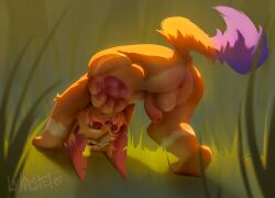 anthro anus ass balls curious digital_media_(artwork) foreskin fur genitals gnar_(lol) hi_res league_of_legends male male_only mammal nude pawpads paws penis presenting presenting_hindquarters rear_view riot_games silly solo solo_male tail tencent uncircumcised yordle zbernkastel