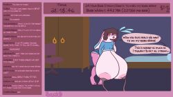 absurd_res anthro big_breasts bottomwear breast_expansion breasts clothing expansion female hi_res hotpants huge_breasts hyper hyper_breasts lagomorph legwear leporid livestream machine mammal nipple_piercing nipples nokamiwd piercing rabbit shorts stockings under_boob