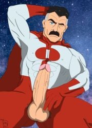 abe_joe big_cock big_dick big_penis boner cock daddy dick dilf erection gay invincible invincible_(tv_series) male male_only muscular muscular_male nolan_grayson omni-man penis solo solo_focus solo_male superhero superhero_costume
