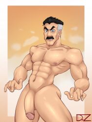 blue_eyes cock daddy dick dilf flaccid flaccid_penis gay invincible invincible_(tv_series) male male_only moustache muscular muscular_male nolan_grayson omni-man penis solo solo_focus solo_male thedruzy viltrumite