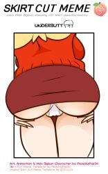 animated ass ass_focus ass_up blonde_hair glasses miss_bigbun_(peachypop34) no_sound panties peachypop34 see-through see-through_clothing shirt_cut_meme showing_ass showing_off showing_off_ass tagme teacher video wardrobe_malfunction