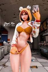 1female 1girls 3d bare_legs blue_eyes bra breasts breasts breasts epic_games female female female_only fingerless_gloves fortnite fortnite:_battle_royale ginger ginger_female ginger_hair hood hood_up light-skinned_female light_skin looking_at_phone mirror_selfie onesie_(fortnite) panties panty_pull phone presenting presenting_pussy pulling_clothing pulling_panties pussy selfie shaved_crotch shaved_pussy short_hair solo solo_female standing tagme thighs vagina zaidcos zayd_koz