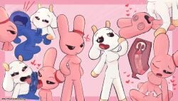 absurd_res anthro ass balls blush bodily_fluids bovid bovine breasts bunny_maloney canid canine cattle charlotte_(bm) cunnilingus digital_drawing_(artwork) digital_media_(artwork) duo erection fellatio female female_penetrated fur genital_fluids genitals group hi_res horn lagomorph leporid looking_at_viewer male male/female male_penetrating male_penetrating_female mammal notsafeforwanking nude oral penetration penile penile_penetration penis penis_in_vagina rabbit sex simple_background solo tail vaginal_penetration vaginal_penetration vulva